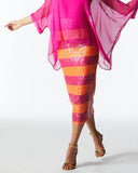 WILD ONES SKIRT - ORANGE FUSCHIA STRIPE