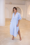 LINEN DRESS BLUE