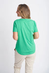 V NECK TEE GREEN