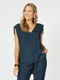 TRAVELLER LUXE V NECK TOP