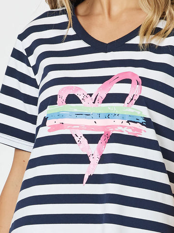 HEART STRIPE TEE