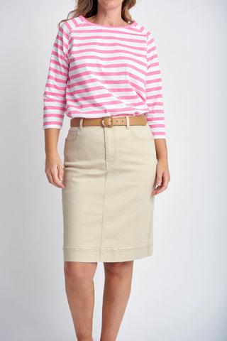 KNEE LENGTH COTTON SKIRT