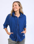 BEACH ZIP HOODY CHINA BLUE