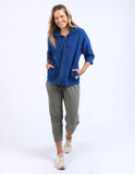 BEACH ZIP HOODY CHINA BLUE