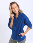 BEACH ZIP HOODY CHINA BLUE