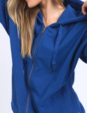 BEACH ZIP HOODY CHINA BLUE