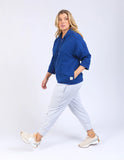 BEACH ZIP HOODY CHINA BLUE