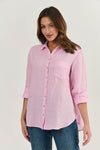 LINEN BOYFRIEND SHIRT PINK