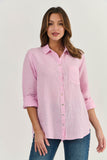 LINEN BOYFRIEND SHIRT PINK