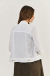 MACEY LINEN JACKET WHITE