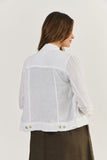 MACEY LINEN JACKET WHITE