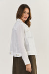 MACEY LINEN JACKET WHITE