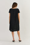 NINA LINEN DRESS BLACK