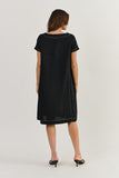 NINA LINEN DRESS BLACK