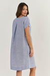 NADIA LINEN DRESS DELTA GAUZE