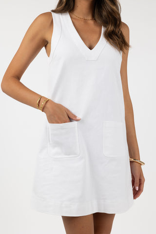 GIGI SHIFT DRESS WHITE