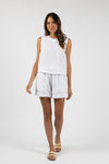 RAMONA LINEN SHORTS WHITE