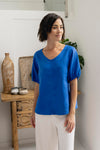 SANTORINI BLUE LINEN SWING TOP