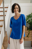 SANTORINI BLUE LINEN SWING TOP