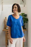 SANTORINI BLUE LINEN SWING TOP