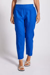 SANTORINI BLUE LINEN PANTS 7/8