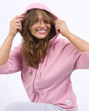 BEACHY ZIP HOODIE SOFT PINK