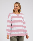 BILLIE BLOCK STRIIPE CREW SOFT PINK