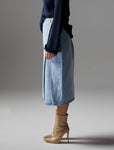 FLIGHT DENIM WRAP SKIRT