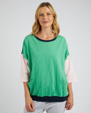 MAIZIE COLOUR BLOCK SWEAT GREEN