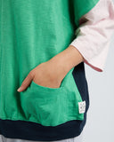 MAIZIE COLOUR BLOCK SWEAT GREEN