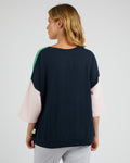 MAIZIE COLOUR BLOCK SWEAT GREEN