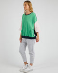 MAIZIE COLOUR BLOCK SWEAT GREEN