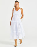 PHILLIPA TIERED MAXI WHITE