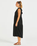 SEVILLE TIERED DRESS BLACK