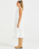 SEVILLE TIERED DRESS WHITE